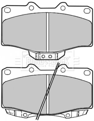 BORG & BECK Комплект тормозных колодок, дисковый тормоз BBP1136